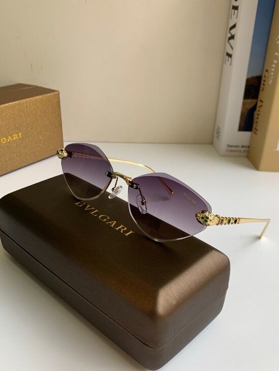 Bvlgari Serpenti Rimless Gradient Purple Sunglasses